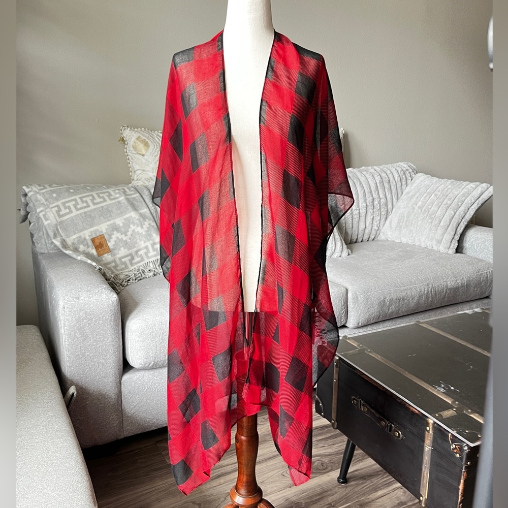 MUST GO: NWT Shellsea Buffalo Kimono Red Shawl
